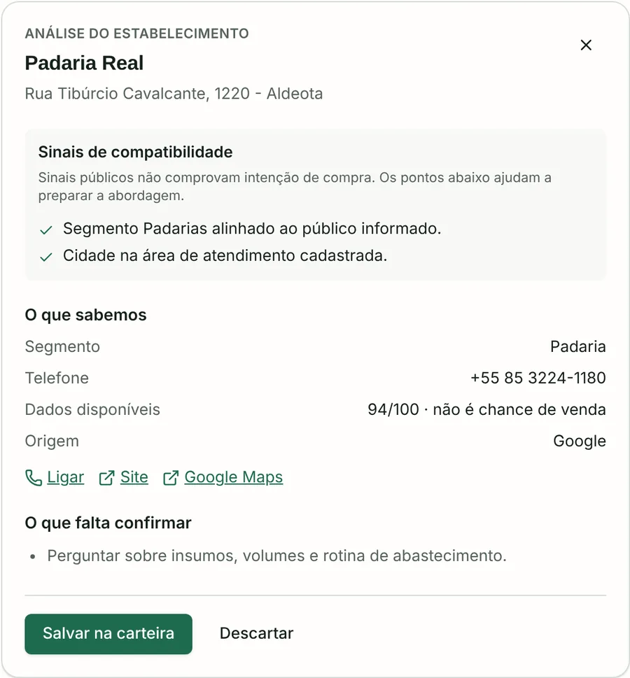Análise do estabelecimento com sinais de compatibilidade, o que sabemos e o que falta confirmar